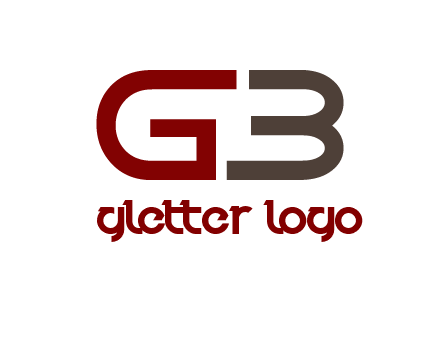 abstract letter GB together