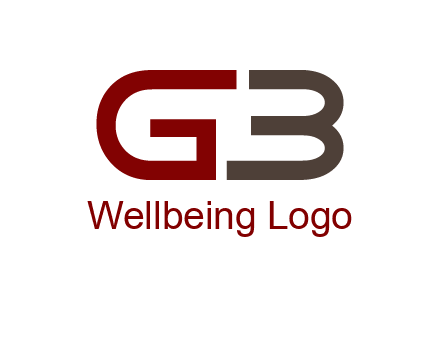 abstract letter GB together