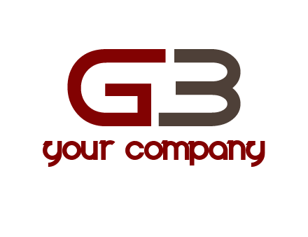 abstract letter GB together