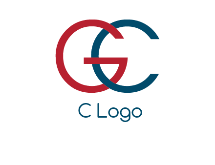 letter C intertwining with letter G