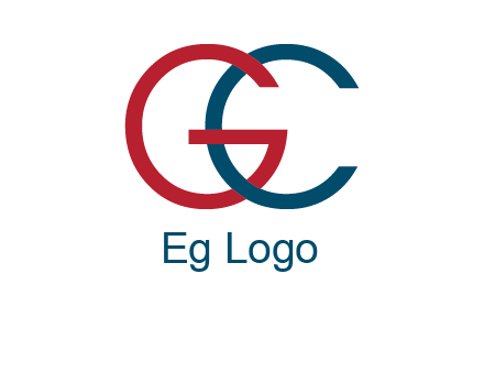 letter C intertwining with letter G