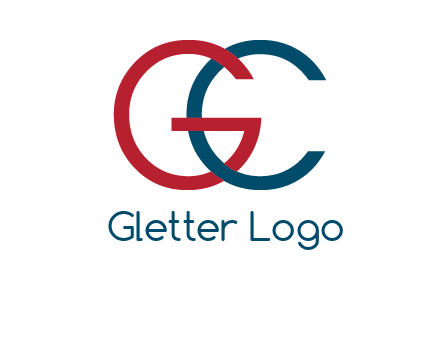 letter C intertwining with letter G