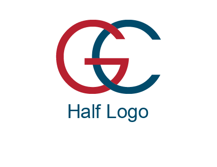 letter C intertwining with letter G