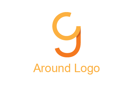 letter C joined with curved line forming letter G