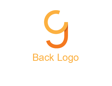 letter C joined with curved line forming letter G