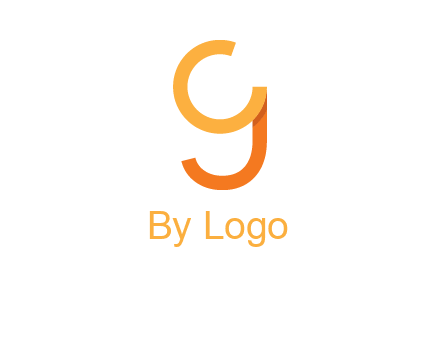 letter C joined with curved line forming letter G