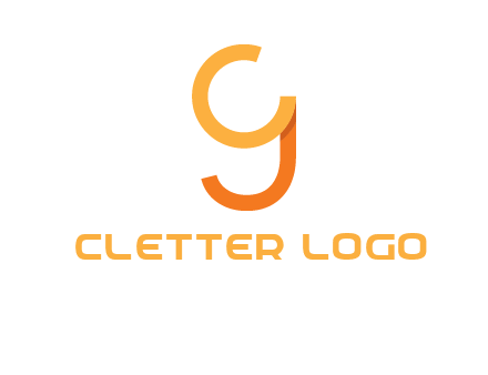 letter C joined with curved line forming letter G
