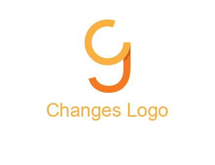 letter C joined with curved line forming letter G