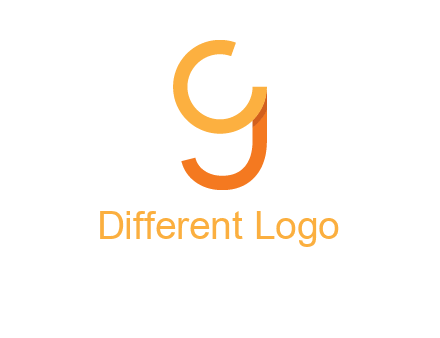 letter C joined with curved line forming letter G