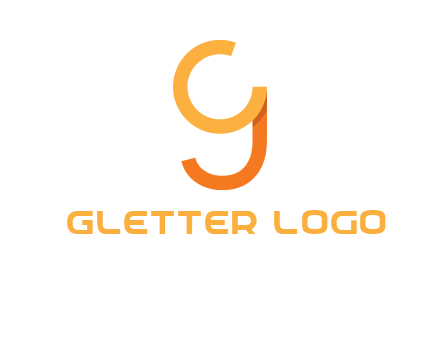 letter C joined with curved line forming letter G
