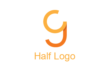 letter C joined with curved line forming letter G