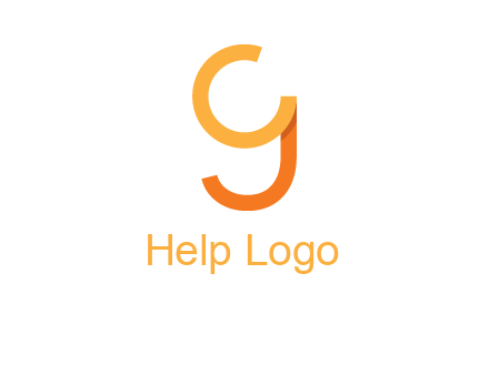 letter C joined with curved line forming letter G