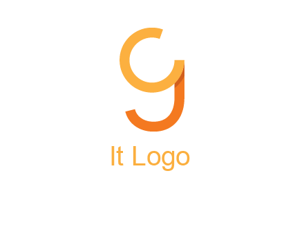 letter C joined with curved line forming letter G
