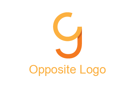letter C joined with curved line forming letter G