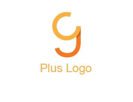 letter C joined with curved line forming letter G