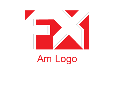 letter f and x inside the rectangle logo