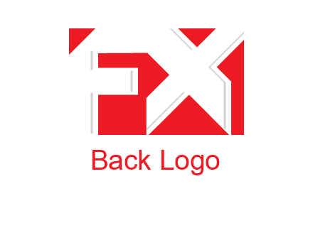 letter f and x inside the rectangle logo