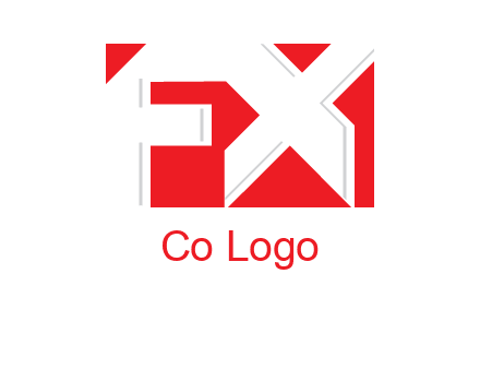 letter f and x inside the rectangle logo