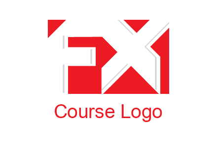 letter f and x inside the rectangle logo