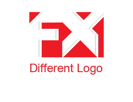letter f and x inside the rectangle logo