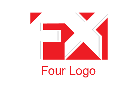 letter f and x inside the rectangle logo