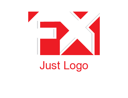 letter f and x inside the rectangle logo