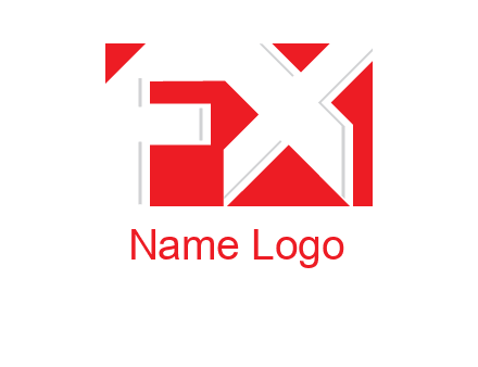 letter f and x inside the rectangle logo