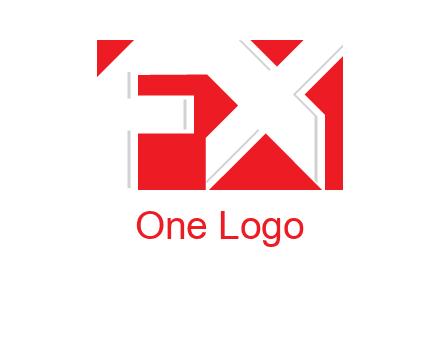 letter f and x inside the rectangle logo