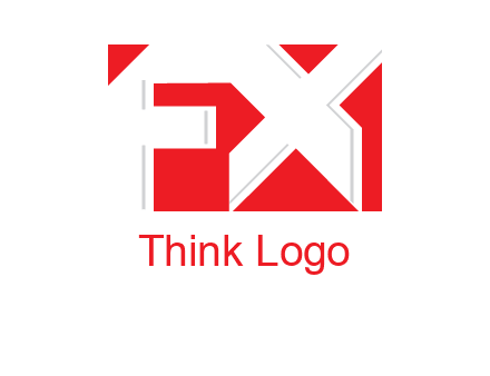 letter f and x inside the rectangle logo
