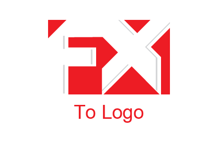 letter f and x inside the rectangle logo