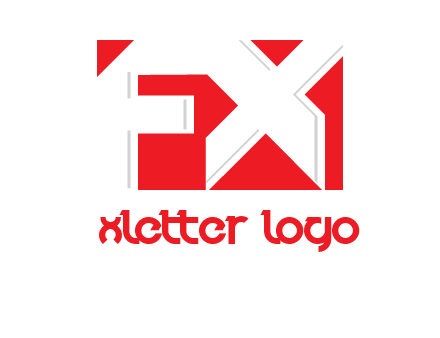 letter f and x inside the rectangle logo
