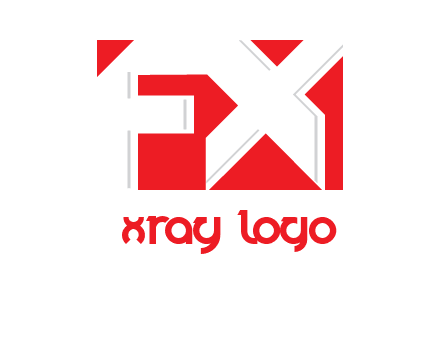 letter f and x inside the rectangle logo