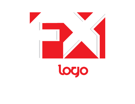 letter f and x inside the rectangle logo