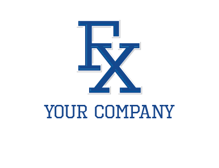 letter F and letter X joined together