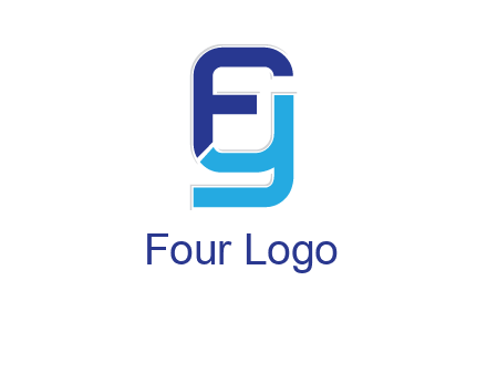 letter FY joined together forming letter G
