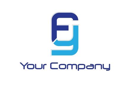 letter FY joined together forming letter G