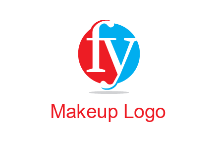 Letter f and y inside the circle logo
