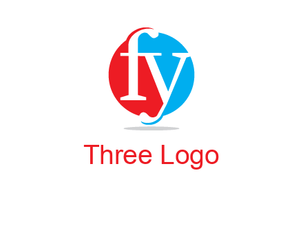 Letter f and y inside the circle logo