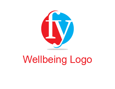 Letter f and y inside the circle logo