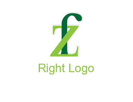 letter F in between letter Z