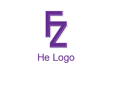 letter F joined with letter Z