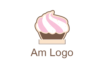 two color cream top cupcake logo