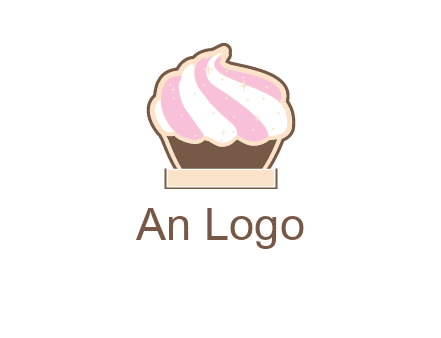two color cream top cupcake logo