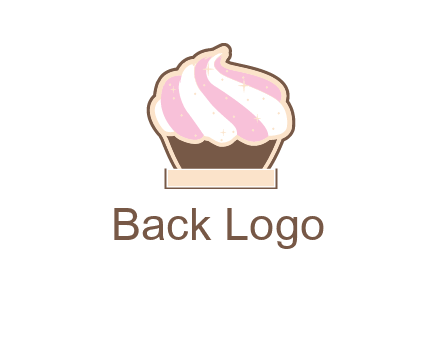 two color cream top cupcake logo