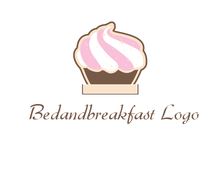 two color cream top cupcake logo
