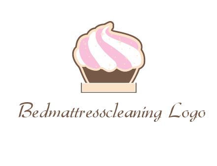 two color cream top cupcake logo