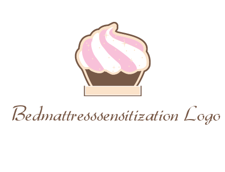 two color cream top cupcake logo