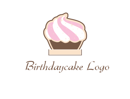 two color cream top cupcake logo