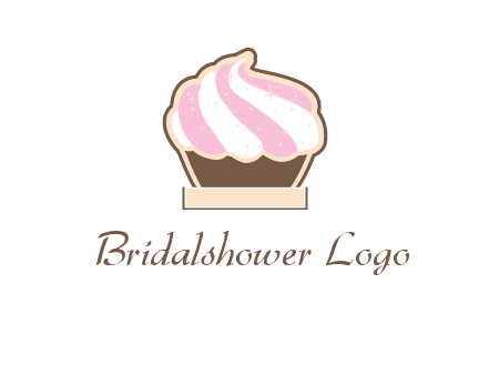 two color cream top cupcake logo