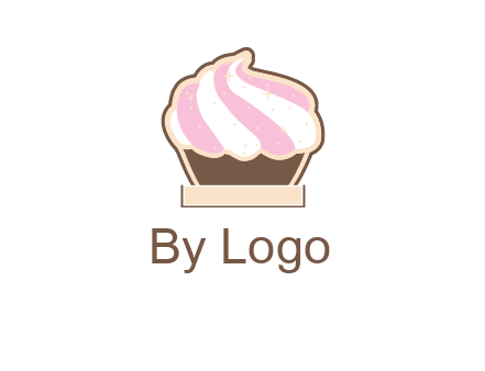 two color cream top cupcake logo